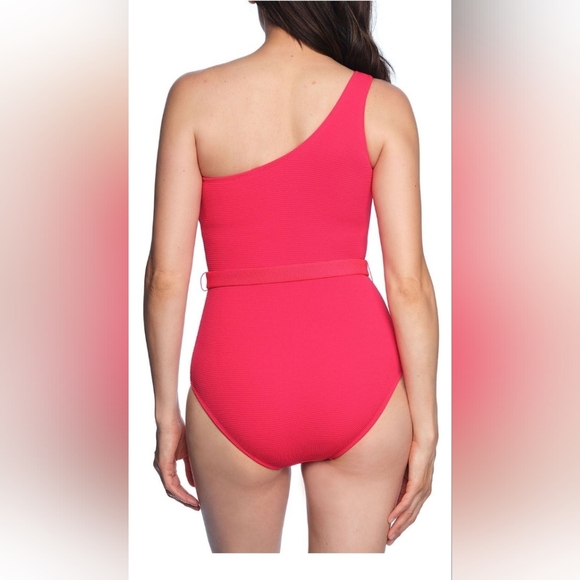 Loft Women's Asymmetrical Textured One-Piece Swimsuit - Picture 2 of 9